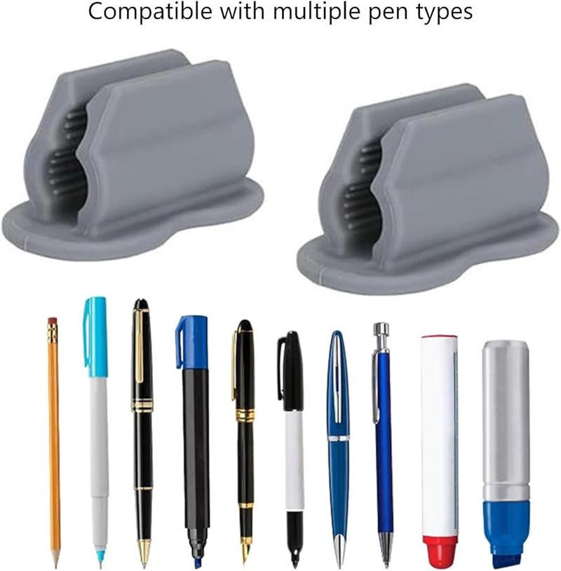Blue Adhesive Silicone Pen Holder Clip For Whiteboard Desk Wall Office Classroom - Image 5